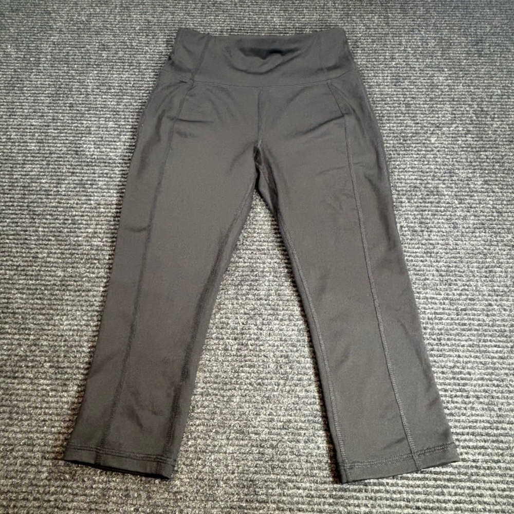 Avia Womens Black High Waisted Capri Leggings XS AVL38101 Athletic‎ Yoga Pants